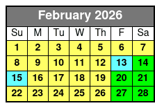 Calypso Queen Lunch, & Dinner Cruises Clearwater February Schedule