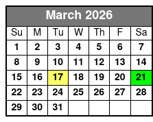Calypso Queen Lunch, & Dinner Cruises Clearwater March Schedule