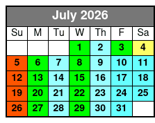 Calypso Queen Lunch, & Dinner Cruises Clearwater July Schedule