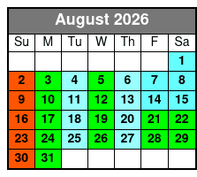 Calypso Queen Lunch, & Dinner Cruises Clearwater August Schedule