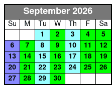 Calypso Queen Lunch, & Dinner Cruises Clearwater September Schedule