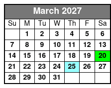 Calypso Queen Lunch, & Dinner Cruises Clearwater March Schedule