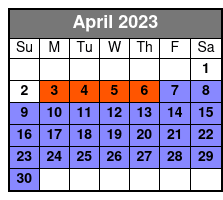 Sunset Celebration Cruise April Schedule