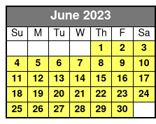 Sunset Celebration Cruise June Schedule