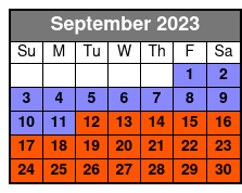 Sunset Celebration Cruise September Schedule
