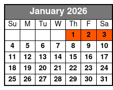 9am Dolphin/Shell Key January Schedule