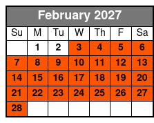 4:15pm Dolphin/Shell Key February Schedule
