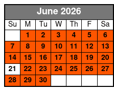 Mid Day Dolphin/Shell Key June Schedule