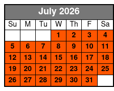 Mid Day Dolphin/Shell Key July Schedule