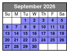 Dolphin Watch Cruise with Snorkeling to Shell Key September Schedule