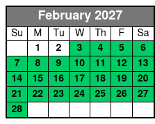 Dolphin Watch Cruise with Snorkeling to Shell Key February Schedule