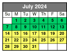 Sunset July Schedule