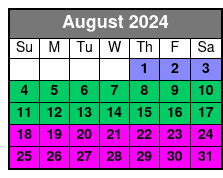 Sunset August Schedule
