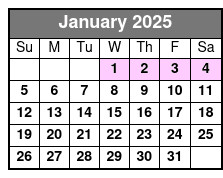 Sunset January Schedule