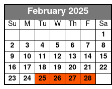 Sunset February Schedule
