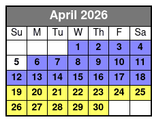 Tampa Bay Small Group Sunset Cruise April Schedule