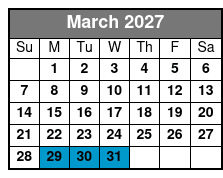 Tampa Bay Small Group Sunset Cruise March Schedule