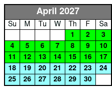 Tampa Bay Small Group Sunset Cruise April Schedule