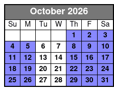 St. Pete Beach Dolphin Racer Speedboat Adventure October Schedule