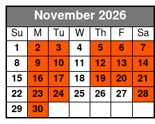 Historic Ybor City Food Tour November Schedule