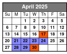 Departure Time April Schedule