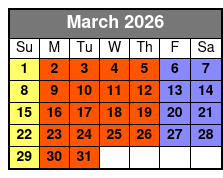 Departure Time March Schedule