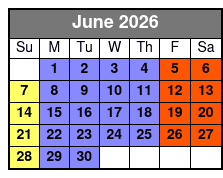 Departure Time June Schedule
