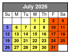 Departure Time July Schedule