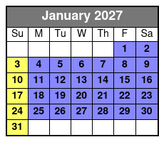 Departure Time January Schedule