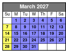 Departure Time March Schedule