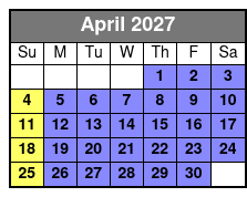 Departure Time April Schedule