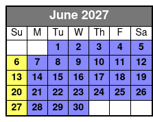 Departure Time June Schedule