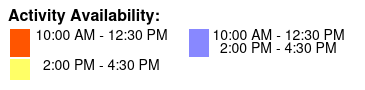 Departure Time Color Key