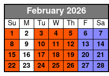 Winter 2020 Additional Time February Schedule