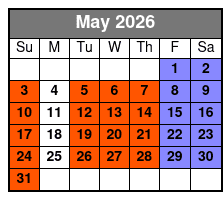 Departure May Schedule