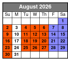 Departure August Schedule