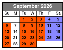 Departure September Schedule