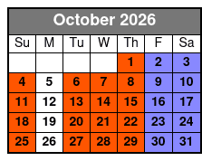 Departure October Schedule