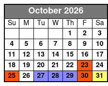 Winter 2020 Additional Time October Schedule