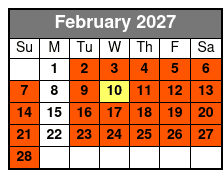Departure February Schedule