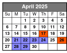 Saint Petersburg Paddle Board Tour April Schedule