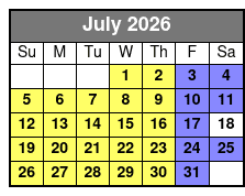 Saint Petersburg Paddle Board Tour July Schedule