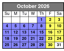 Saint Petersburg Paddle Board Tour October Schedule