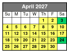 Saint Petersburg Paddle Board Tour April Schedule