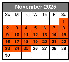 PM Tampa History Cruise November Schedule