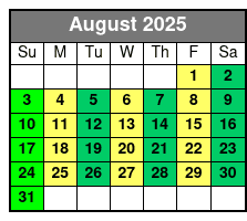 Calypso Breeze Sightseeing, Lunch, and Dinner Cruises August Schedule