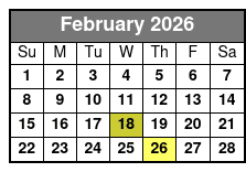Calypso Breeze Sightseeing, Lunch, and Dinner Cruises February Schedule