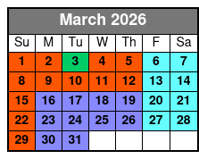 Calypso Breeze Sightseeing, Lunch, and Dinner Cruises March Schedule