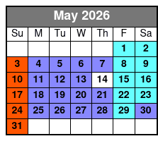 Calypso Breeze Sightseeing, Lunch, and Dinner Cruises May Schedule