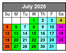 Calypso Breeze Sightseeing, Lunch, and Dinner Cruises July Schedule